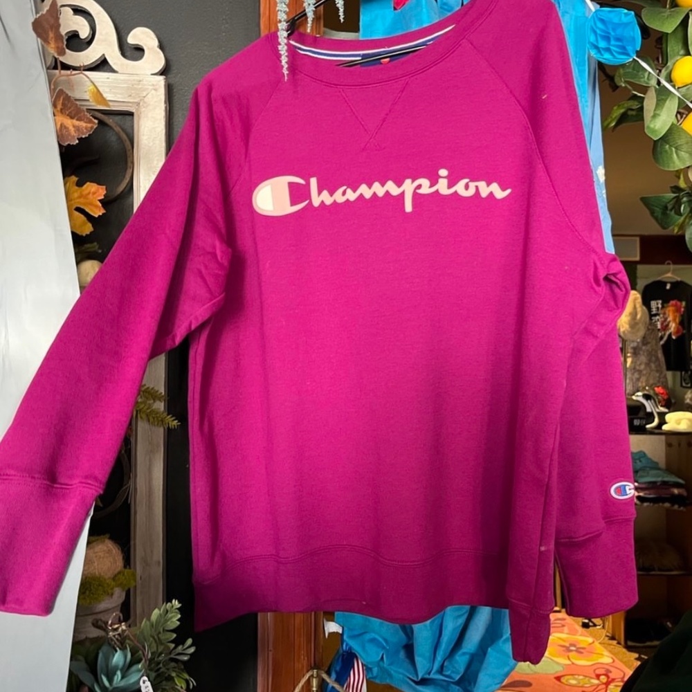 Fuschia Champion Sweatshirt